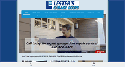 Desktop Screenshot of lestersgaragedoors.com